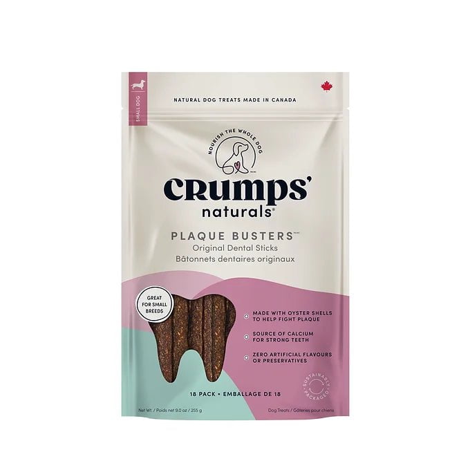 Crumps' Naturals Gâteries Pour Chien, "plaque Busters" 3.5" Orignal - Maître Animalier