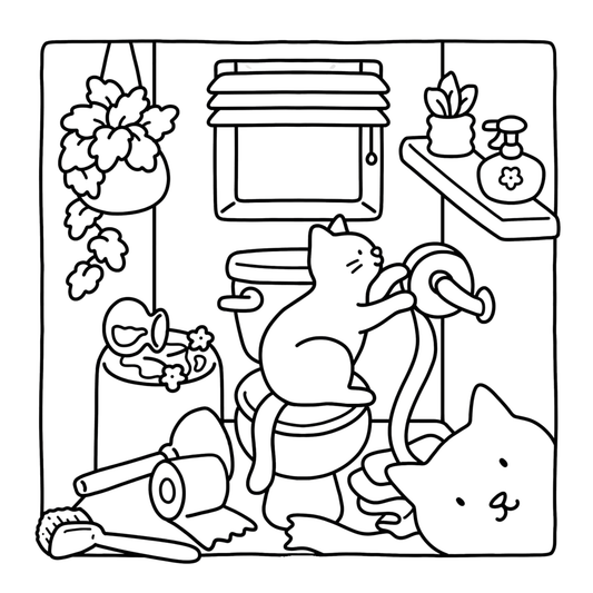 Moment de chat, volume 1 – Livre de coloriage