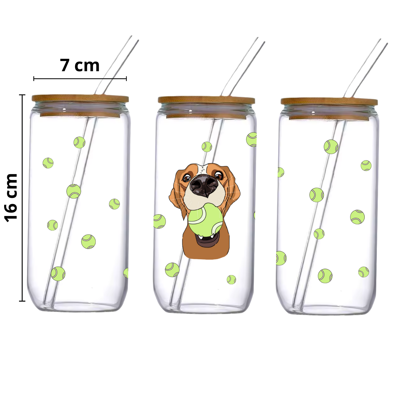 Verre 16 oz signé M.A - Pitbull