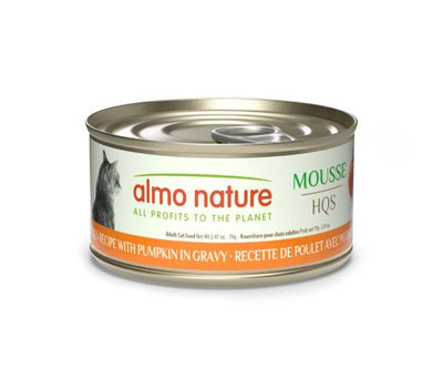 Almo Nature Hqs Natural Chat - Mousse, Recette De Poulet Avec Potiron En Sauce