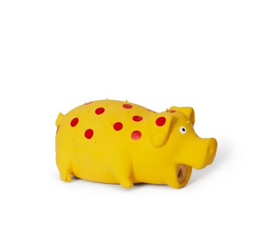 Jouet En Latex Avec "squeaker" - Cochon A Pois