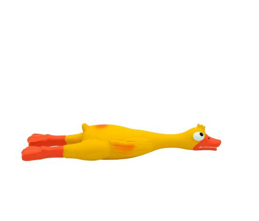 Canard Jaune En Latex Avec "squeaker" Pour Chien