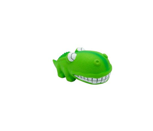 Alligator Vert En Latex Avec "Squeaker" Pour Chien - Gros Museau, 18cm