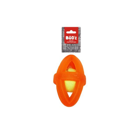 Jouet En Caoutchouc Pour Chien - Avec Balle De Tennis Insérée, Orange 14cm