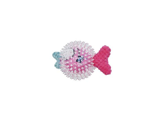 Jouet Dans Un Jouet Pour Chien, 2 En 1 - Poisson Rose 13cm