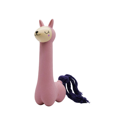 Jouet En Latex Avec "squeaker" Pour Chien - Lama Avec Queue, 18cm