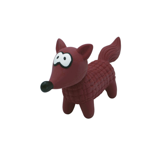 Jouet En Latex Avec "squeaker" Pour Chien - Renard Roux Sauvage 20cm