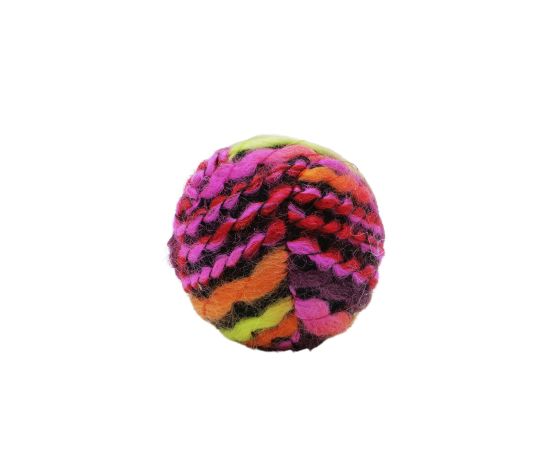Jouet Pour Chat, Avec Herbe à Chat - Balle En Laine, Multicolore 5cm