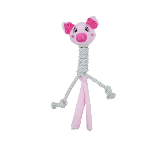 Jouet En Peluche Avec Corde Pour Chien - Cochon à Long Cou 45cm