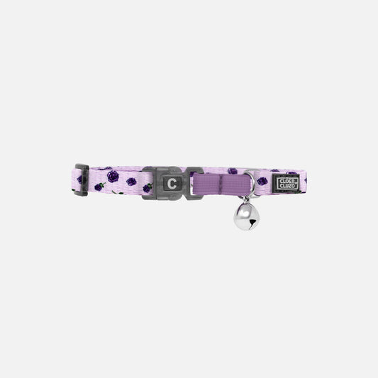 Collier pour chat fleur mauve