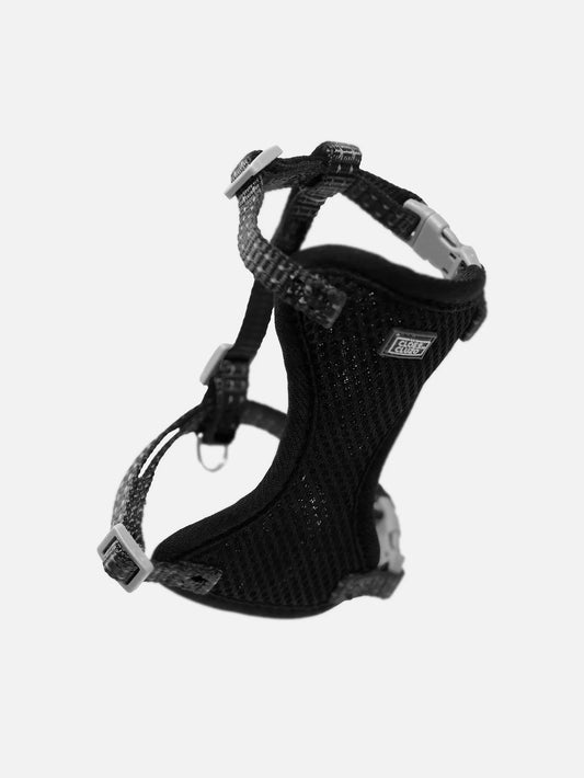 Harnais pour chat en maille, noir