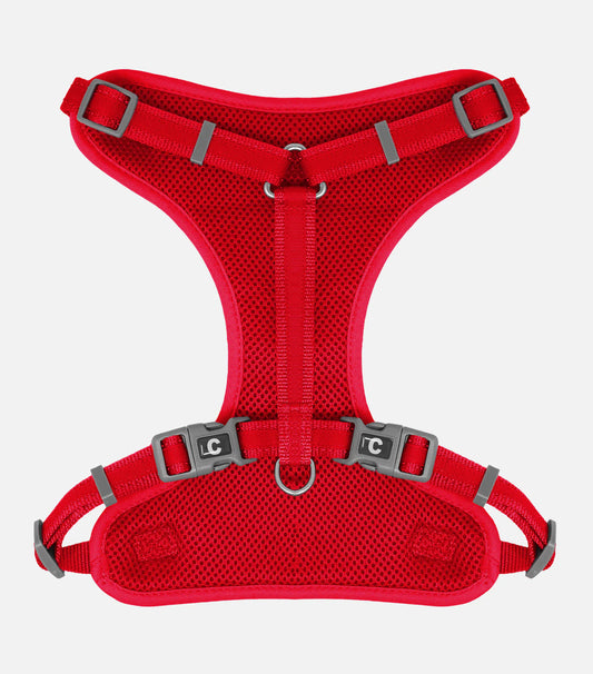 Harnais en maille réglable pour chiens - Rouge