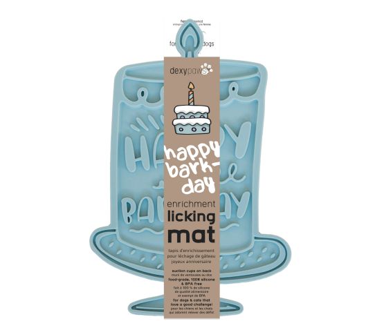 Dexypaws Tapis De Léchage Stimulant En Forme De Gâteau De Fête
