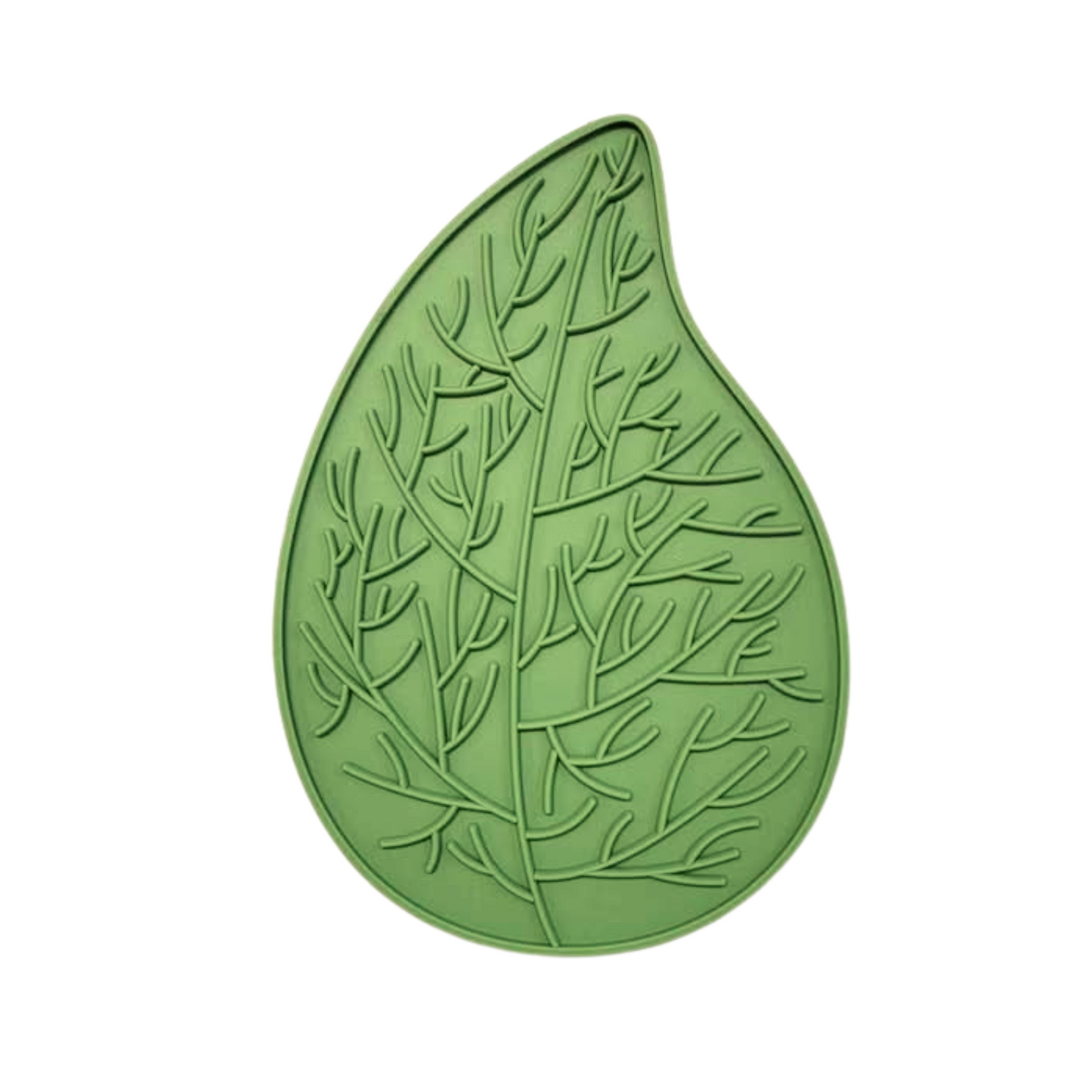 Tapis à lécher d'enrichissement - Feuille verte