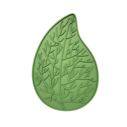 Tapis à lécher d'enrichissement - Feuille verte