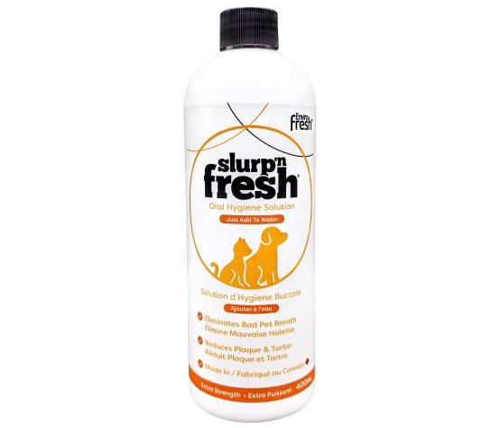 Slurp’n Fresh, Solution d’hygiène buccale extra forte – Chien senior