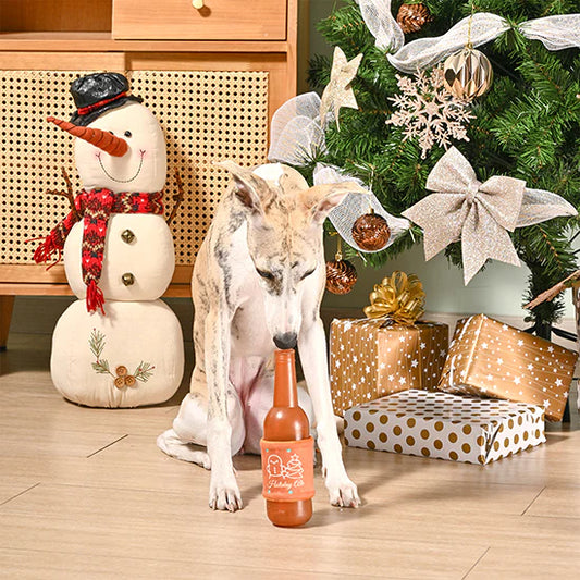 Jouet de Noël : Bière des Fêtes – Jouet pour chien en caoutchouc TPR
