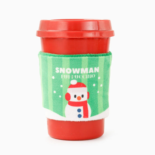 Jouet de Noël : Puppuccino bonhomme de neige – Jouet pour chien en caoutchouc TPR