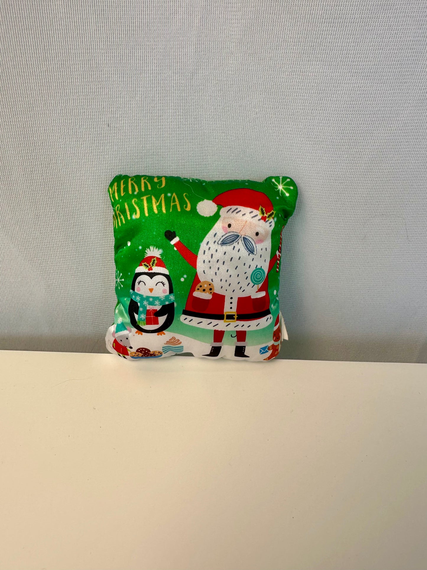 Peluche pour chat - Coussin vert de noël