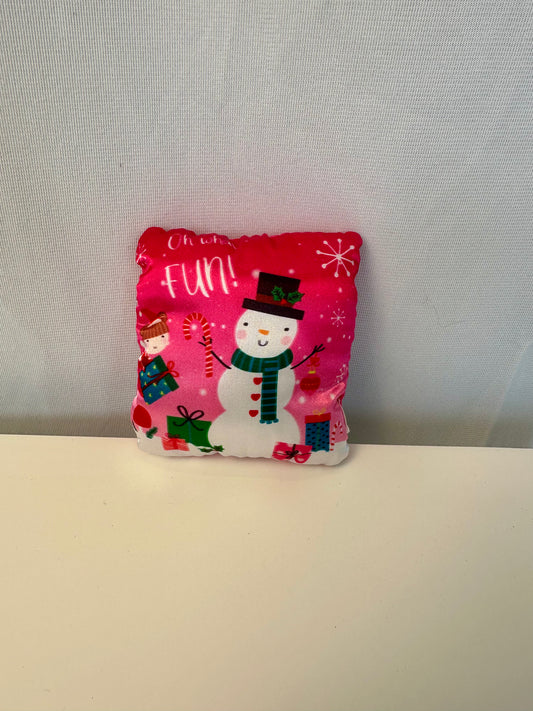 Peluche pour chat - Coussin rose de noël