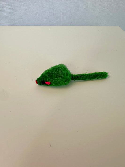Peluche pour chat - Mini souris verte