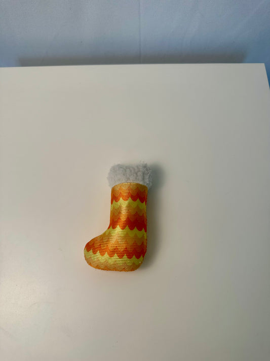 Peluche pour chat - Bas de noël orange