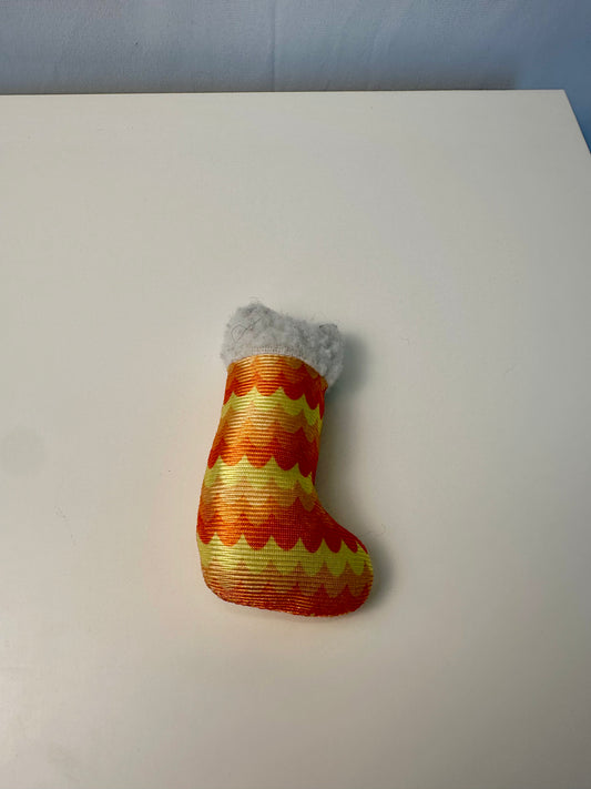 Peluche pour chat - Bas de noël orange