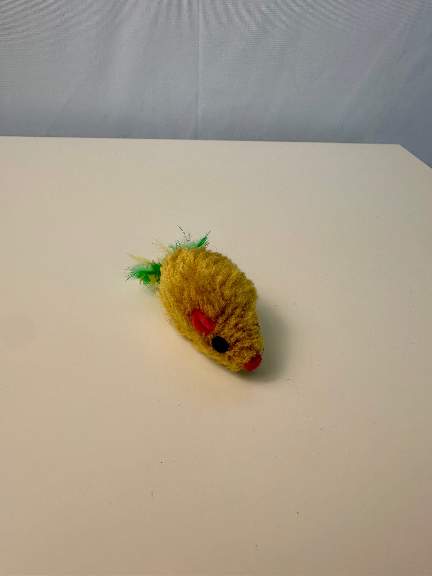 Peluche pour chat - Mini souris jaune
