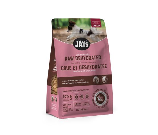 Jay's Nourriture Crue & Déshydratée Pour Chien - Recette D'organes De Poulet & De Boeuf