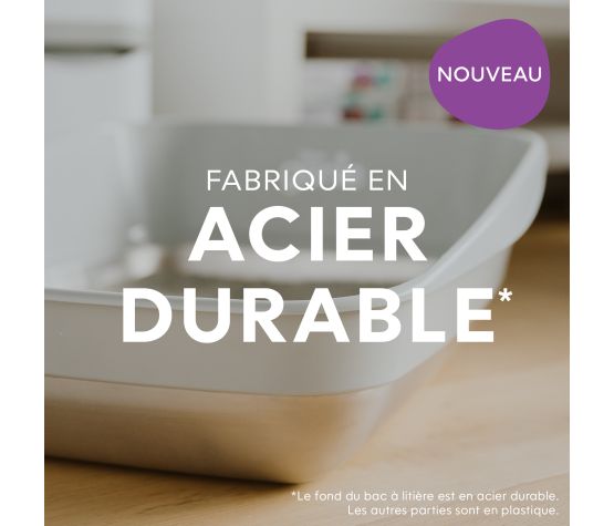 Bac à Litière, Avec Fond Fait D'acier Inoxydable