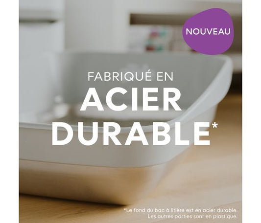 Bac à Litière, Avec Fond Fait D'acier Inoxydable