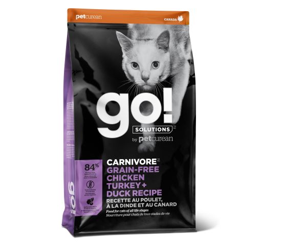 Petcurean Go! Carnivore Sans Grains Pour Chat Poulet, Dinde + Canard