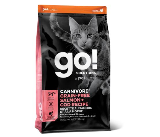 Petcurean Go! Carnivore Sans Grains Pour Chat Saumon + Morue