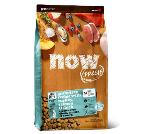 Petcurean Now Fresh Sans Grains Pour Chiot De Grande Race Dinde/saumon/canard