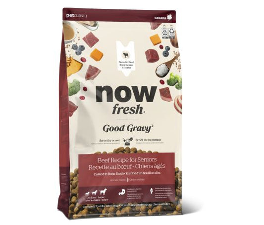 Petcurean Now Fresh Good Gravy Aux Grains Anciens Pour Chien âgé Boeuf