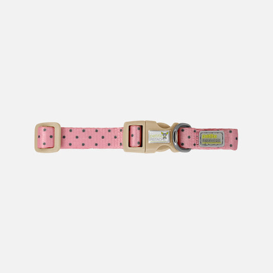 Petite Pistache, Collier RosePour Petits Chiens À Pois
