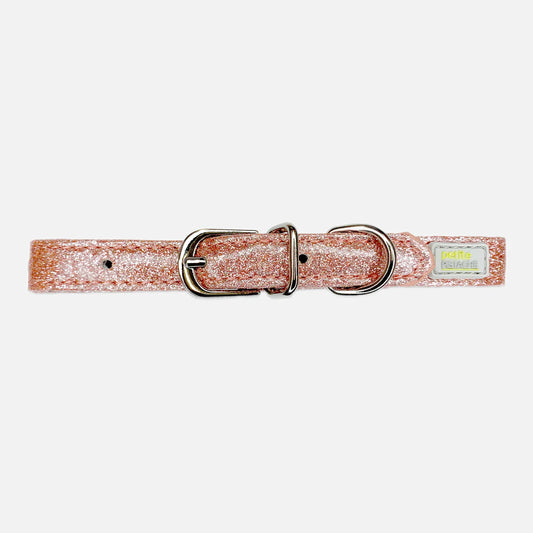 Petite Pistache, Collier Scintillante Rose Pour Petits Chiens