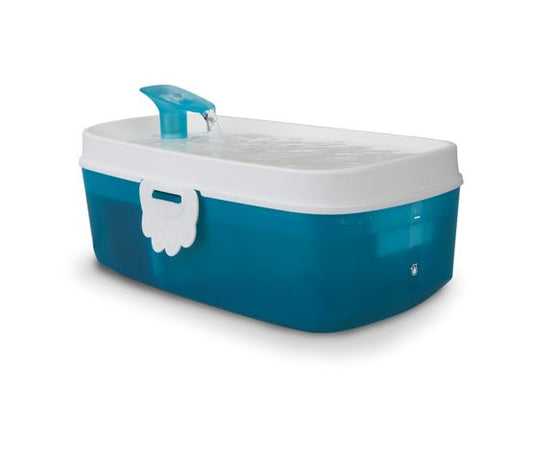 H2o Zen, Fontaine / Abreuvoir Pour Chat (2.5 Litres) Blanc Sur Bleu