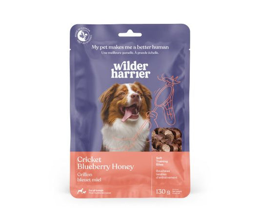 Gâteries Tendres à Base De Grillons, Pour Chien - Bleuets Et Miel 130gr
