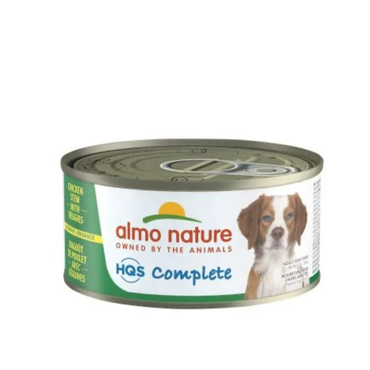 Almo Nature Hqs Complete Chien - Ragoût De Poulet,  Patates Et Pois Verts 156 gr - Maître Animalier