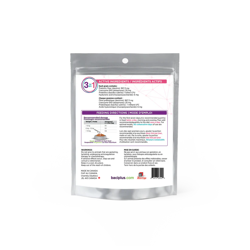 Baci + supplément pour chat / santé articulaire • santé intestinale • santé cardiaque |