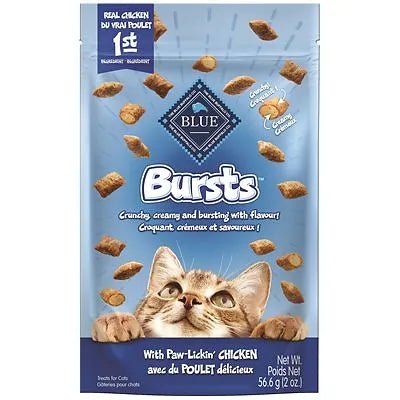 Friandises pour Chats BLUE Bursts Fourrées Saveur Poulet - 57g - Maître Animalier