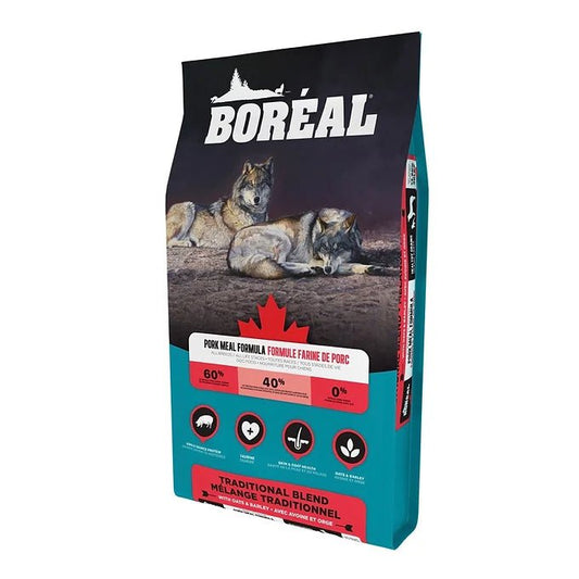 Boréal mélange traditionnel, nourriture pour chien - grains santé, porc 13,6kg - Maître Animalier