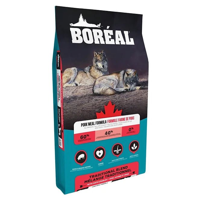 Boréal mélange traditionnel, nourriture pour chien - grains santé, porc 13,6kg - Maître Animalier