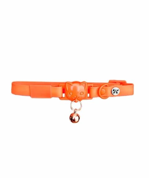 Collier en biothane pour chat - Orange - Maître Animalier