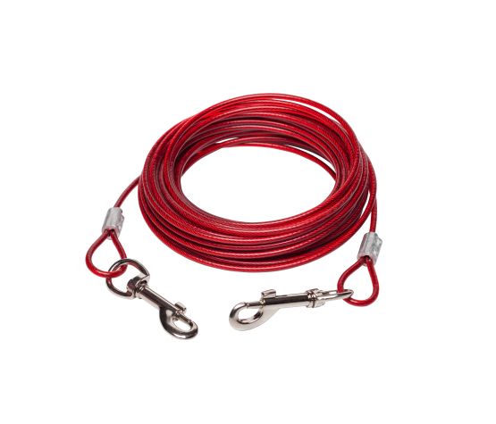 Bud'z Cable D'attache Rouge de 20 pieds - Maître Animalier