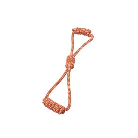 Corde Avec Deux Poignées Avec Noeuds Orange 15" - Maître Animalier