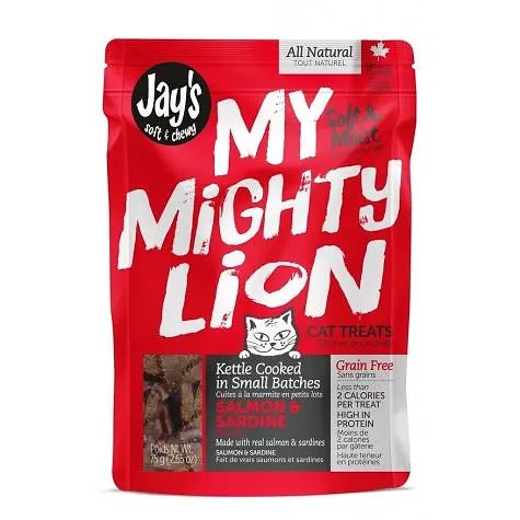 Jay's My Mighty Lion, Gâteries Pour Chat, Saumon 75gr - Maître Animalier