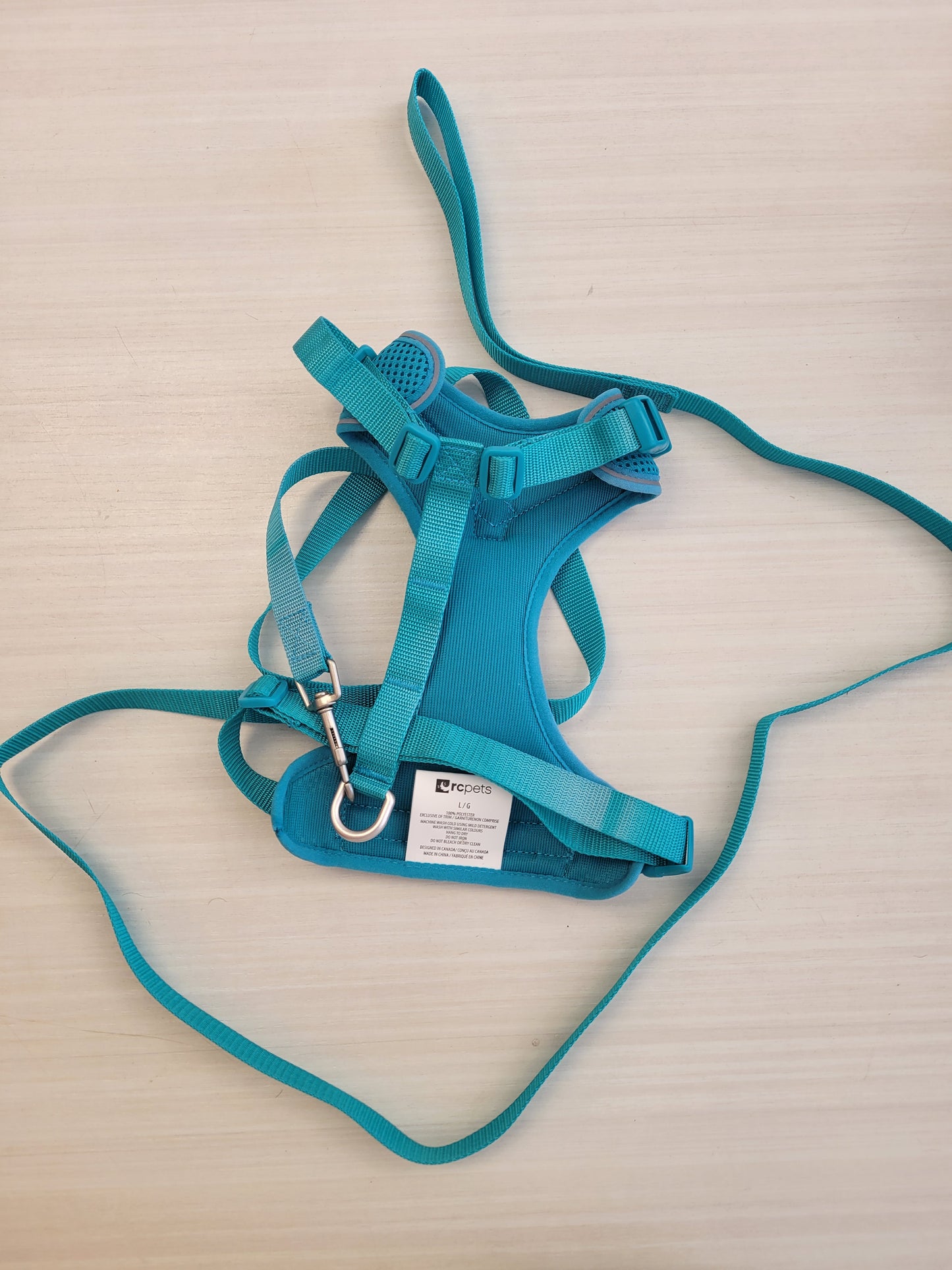 Kit harnais et laisse bleu