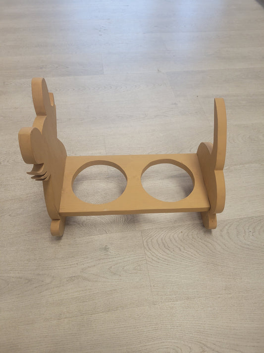 support à bol en forme de chat